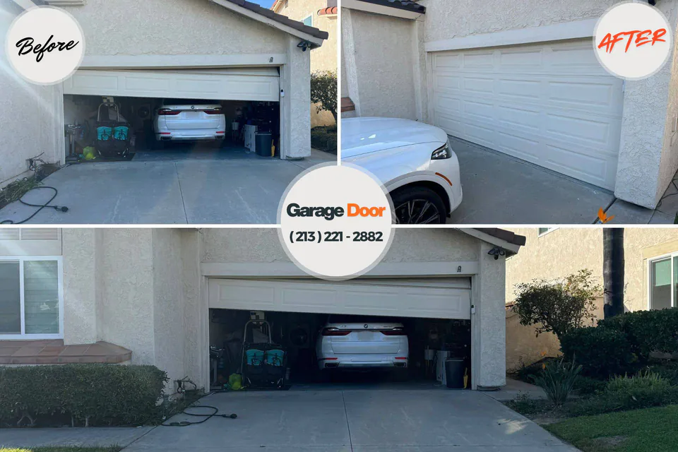 Before and after: garage door repair Ponce Inlet, FL